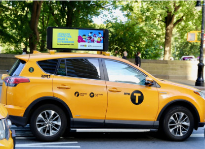 SMD2727 P5 μετακινείται με ταξί την οθόνη επίδειξης των τοπ διαφήμισης οδηγήσεων σημαδιών υπαίθριων