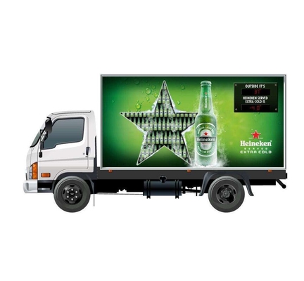 Οθόνη επίδειξης των κινητών οδηγήσεων PAdvertising P8 Waterproof Vehicle Van Truck Mounted